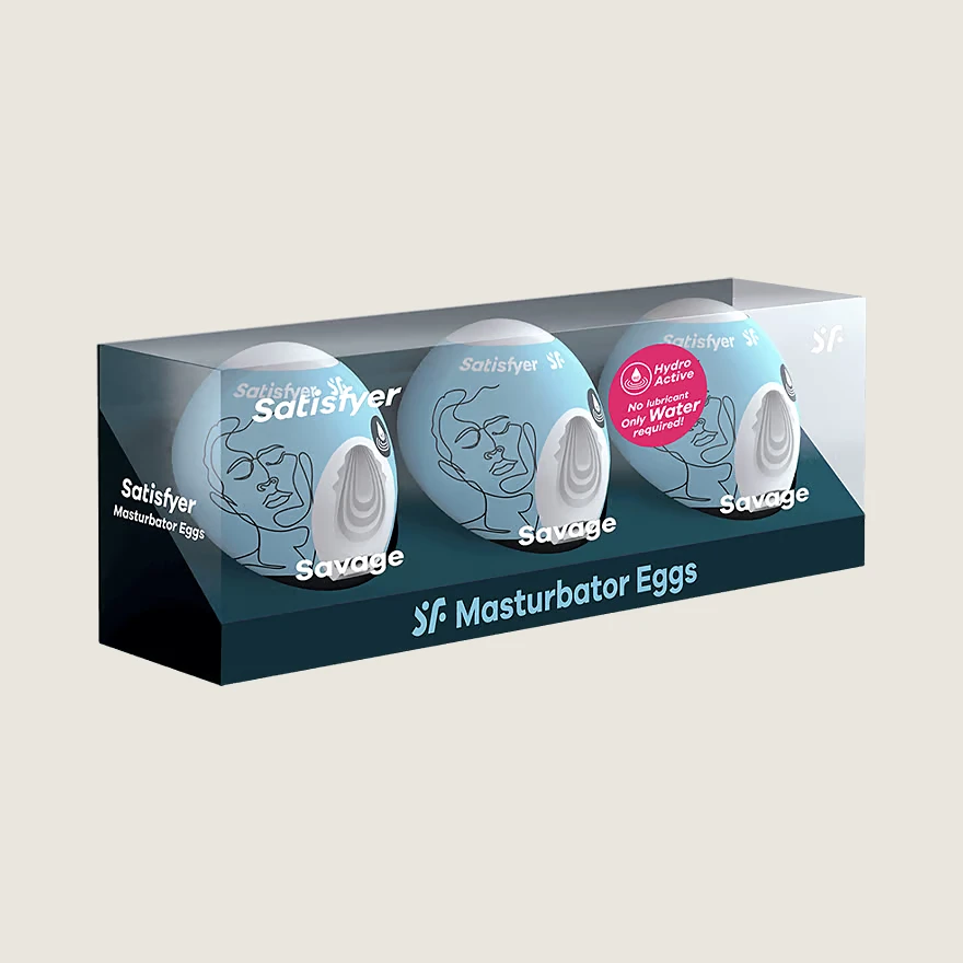 Satisfyer Egg Masturbator 3-piece set - Savage