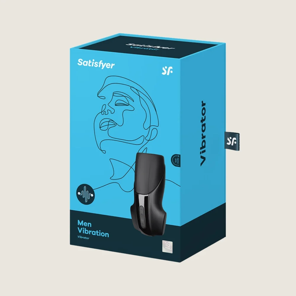 Satisfyer Men Vibration, men vibrating masturbator in Black color.